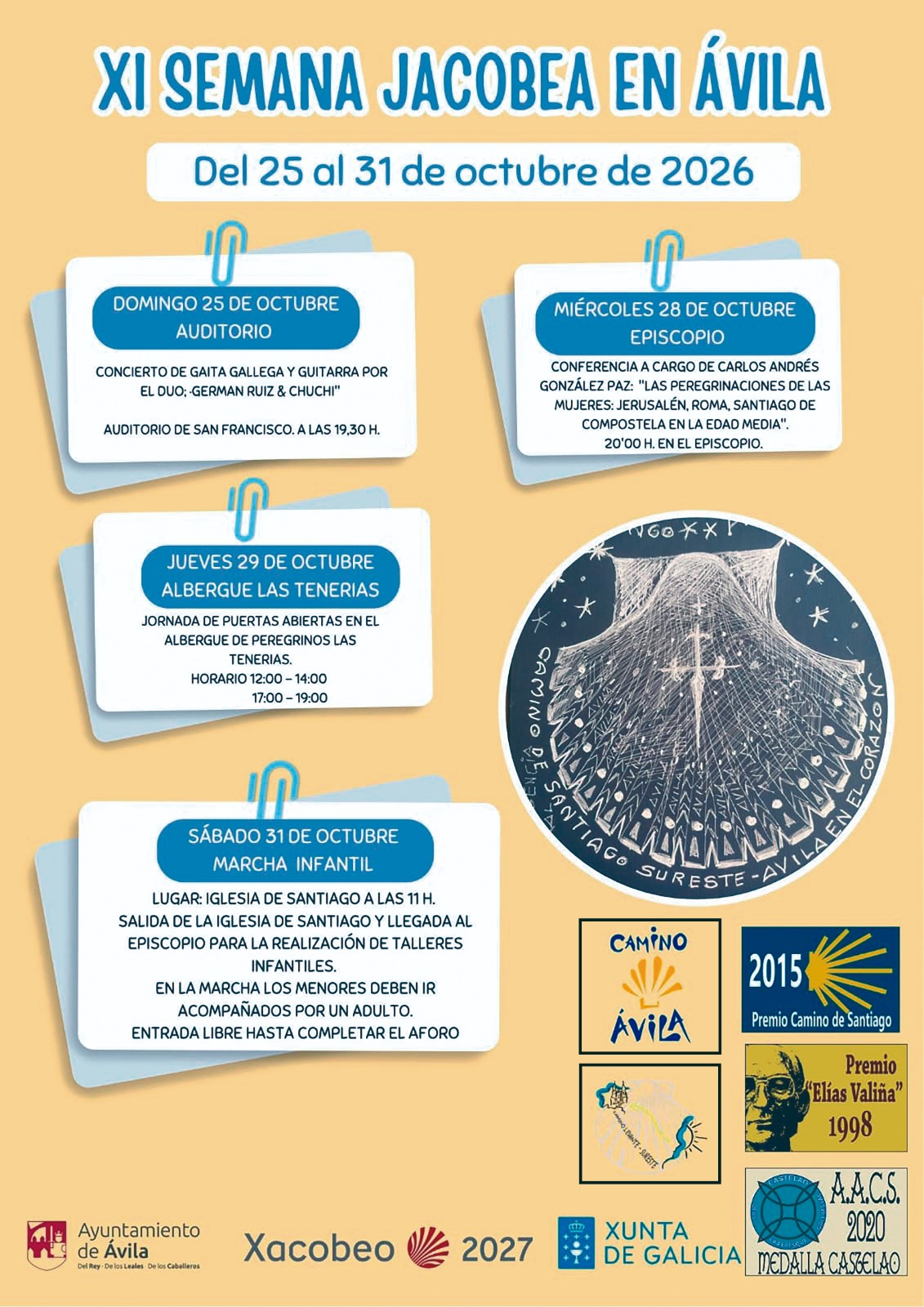 Cartel de la XI Semana Jacobea en Ávila